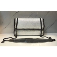 Stella McCartney Falabella Small Shoulder Bag Silver White 2018