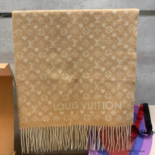LOUIS VUITTON Game On cashmere Scarf m76900 dune