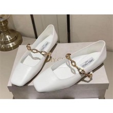 Jimmy Choo Tilda leather ballet flats white 2023