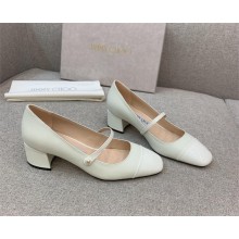 Jimmy Choo Elisa 45 Nappa and Patent Leather Pumps white 2023