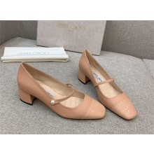 Jimmy Choo Elisa 45 Nappa and Patent Leather Pumps pink 2023