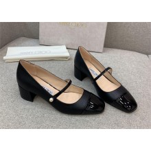 Jimmy Choo Elisa 45 Nappa and Patent Leather Pumps black 2023