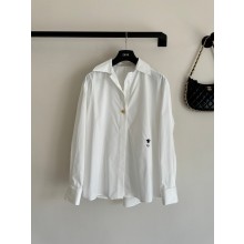 DIOR WHITE LOGO PRINTED SHIRT 2024 