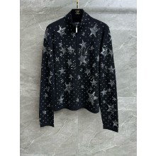 chanel black star printed top 2024 