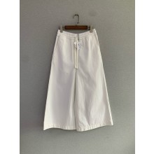 LOEWE Cropped trousers in denim WHITE 2024 