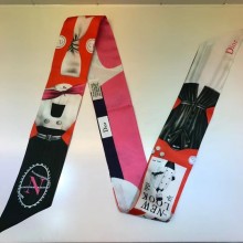Dior Silk Letter N Printed Scarf 6X100CM 2018
