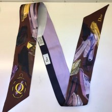 Dior Silk Letter Q Printed Scarf 6X100CM 2018