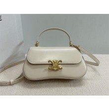 CELINE TEEN CELINE LOLA in shiny calfskin WHITE 2024