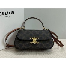 CELINE TEEN CELINE LOLA in Triomphe Canvas and Calfskin 2024