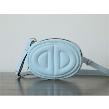 hermes handmade in the loop belt bag in swift leather BLEU BRUME(original quality)