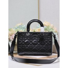 Dior Medium Lady D-Sire My ABCDior Bag in Black Calfskin 2024
