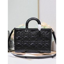 Dior large Lady D-Sire My ABCDior Bag in Black Calfskin 2024 