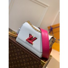 LOUIS VUITTON EPI LEATHER twist MM BAG M57666 WHITE