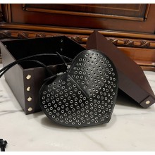 Alaia LE CŒUR Heart BAG IN LUX CALFSKIN in black 2024