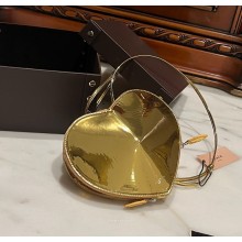 Alaia Le Cœur Heart Bag patent leather in gold 1022-2024 