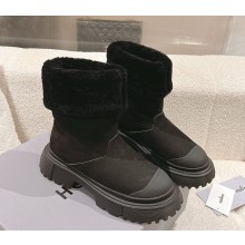 Hogan  faux-fur leather boots in black 2024