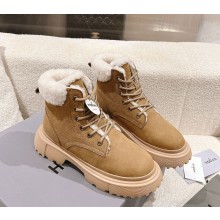 Hogan lace-up leather boots in brown 2024