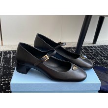 Prada Nappa leather Mary Jane pumps 1I568N black 2024