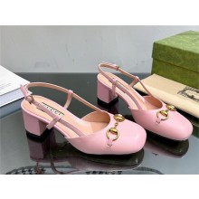 Gucci Women's Horsebit slingback 771601 pink 2024