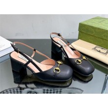 Gucci Women's Horsebit slingback 771601 black 2024