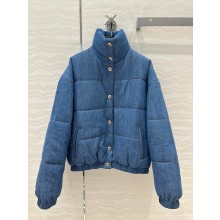chanel Washed Denim Blue coat P78298 2024