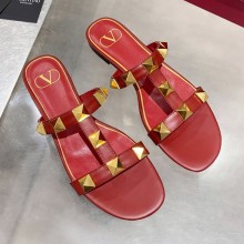 VALENTINO GARAVANI Roman Stud flat SANDALS Red 2021