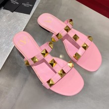 VALENTINO GARAVANI Roman Stud flat SANDALS Pink 2021