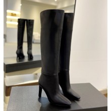 Saint Laurent heel 9.5cm calfskin boots in black 2024