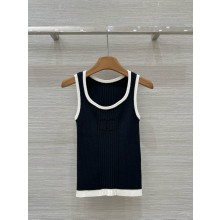 CHANEL black Cotton & Mixed Fibers tank P78636 2025