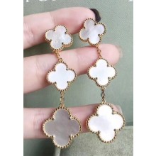 VanCleef&Arpels Tree Bloom Earrings Silver/Gold 