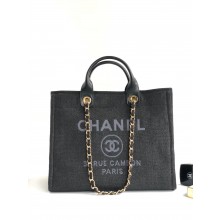 Chanel Deauville Tote Bag gray 2021