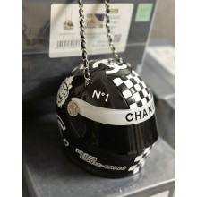 Chanel Helmet Minaudiere in Resin/Strass AS3774 black 2023