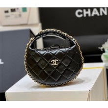 CHANEL black Lambskin & Gold-Tone Metal Pouch AP3095 2022(original quality)