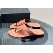 Saint Laurent Kouros leather thong sandals TAN 2024