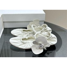 Zimmermann Orchid leather ballet flats white 2024