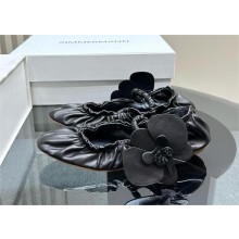 Zimmermann Orchid leather ballet flats black 2024