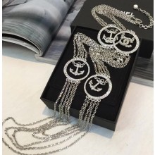 Chanel Long Necklace A58423 Silver 2018
