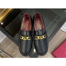 VALENTINO VLOGO CHAIN CALFSKIN LOAFER black 2023