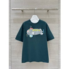 LOEWE Submarine Print T-Shirt green 2024