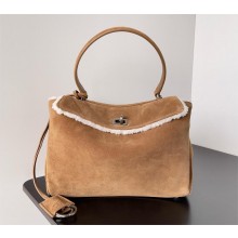 BALENCIAGA Apricot suede leather Rodeo small Handbag 2024