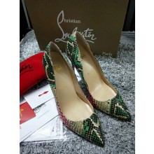  Christian Louboutin So Kate Python Flower Snakeskin Pumps