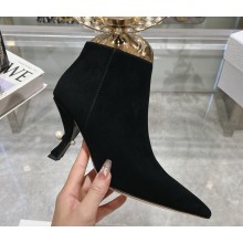 Dior Tribales suede leather ankle boots in black heel 6.5cm 1115-2024