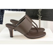 The Row heel 6.5cm Signum Leather Sandals chocolate 2025