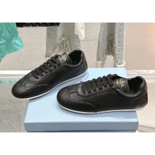 Prada women'/men's Deer low-top leather sneakers in black 2024