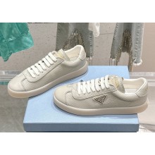 Prada women'/men's Lane leather sneakers in grey 2024