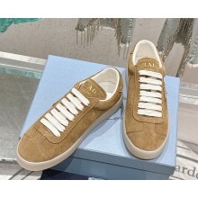 Prada women'/men's Lane suede leather sneakers in beige 2024