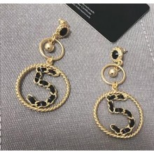 Chanel Ring Earrings with 5 Gold/Black 2018