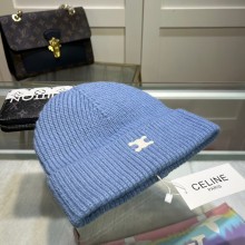 CELINE triomphe beanie in heritage cashmere blue  2023