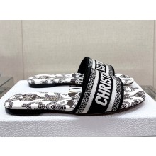 dior Black and white Cotton with Dior Bandana Embroidery dway Slide 2023