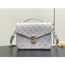 Louis Vuitton Pochette Metis Monogram Empreinte Leather Bag M13481 BRUME 2025